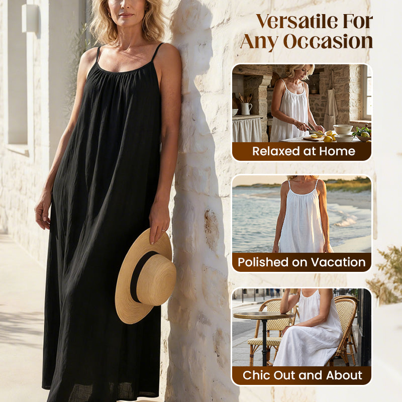 🏖️💕Women's Solid Color Backless Cami Dress🌟🌊