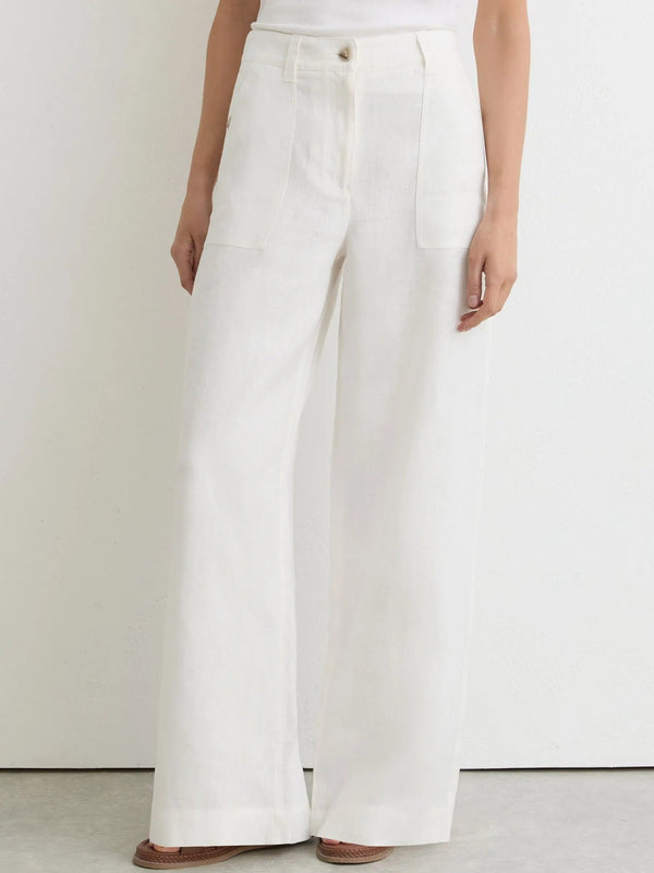 Coastal Breeze Linen Wide Trousers